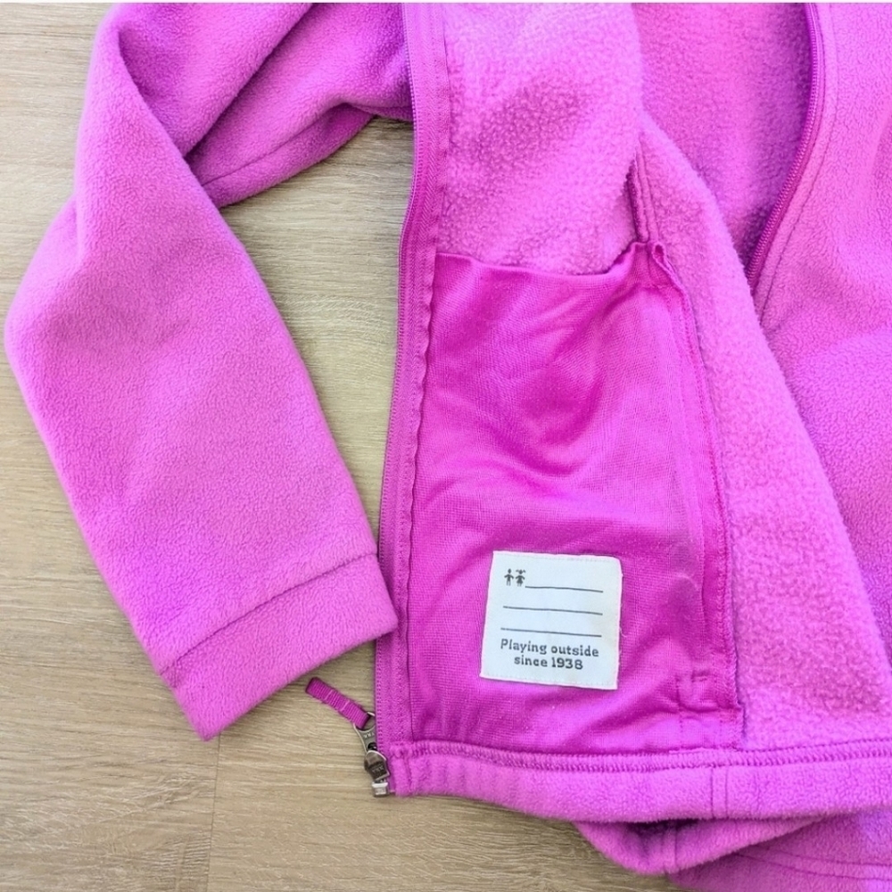 Columbia Girl's Large Zip Up Fleece Purple Jacket - Picture 4 of 5